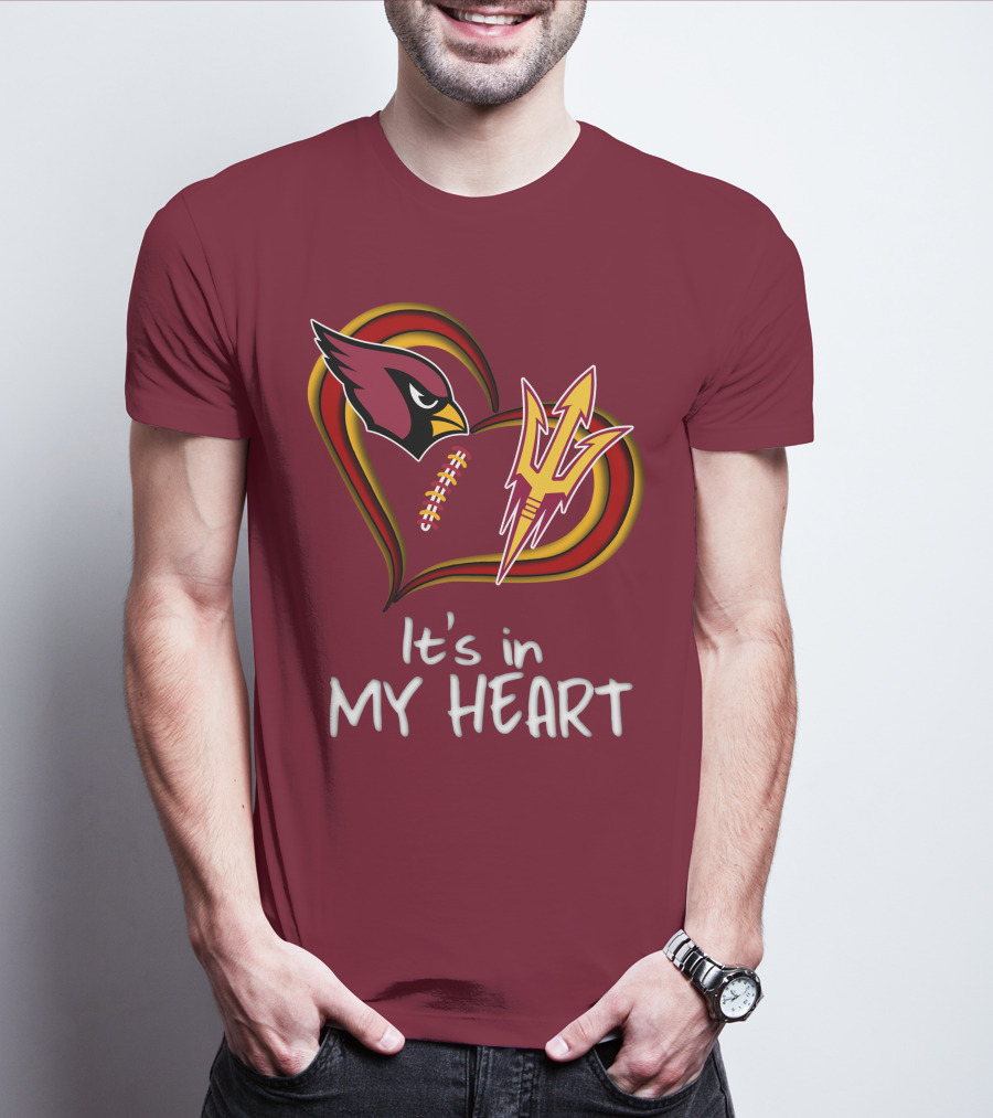 Arizona Cardinals Sun Devils It's In My Heart T-Shirt