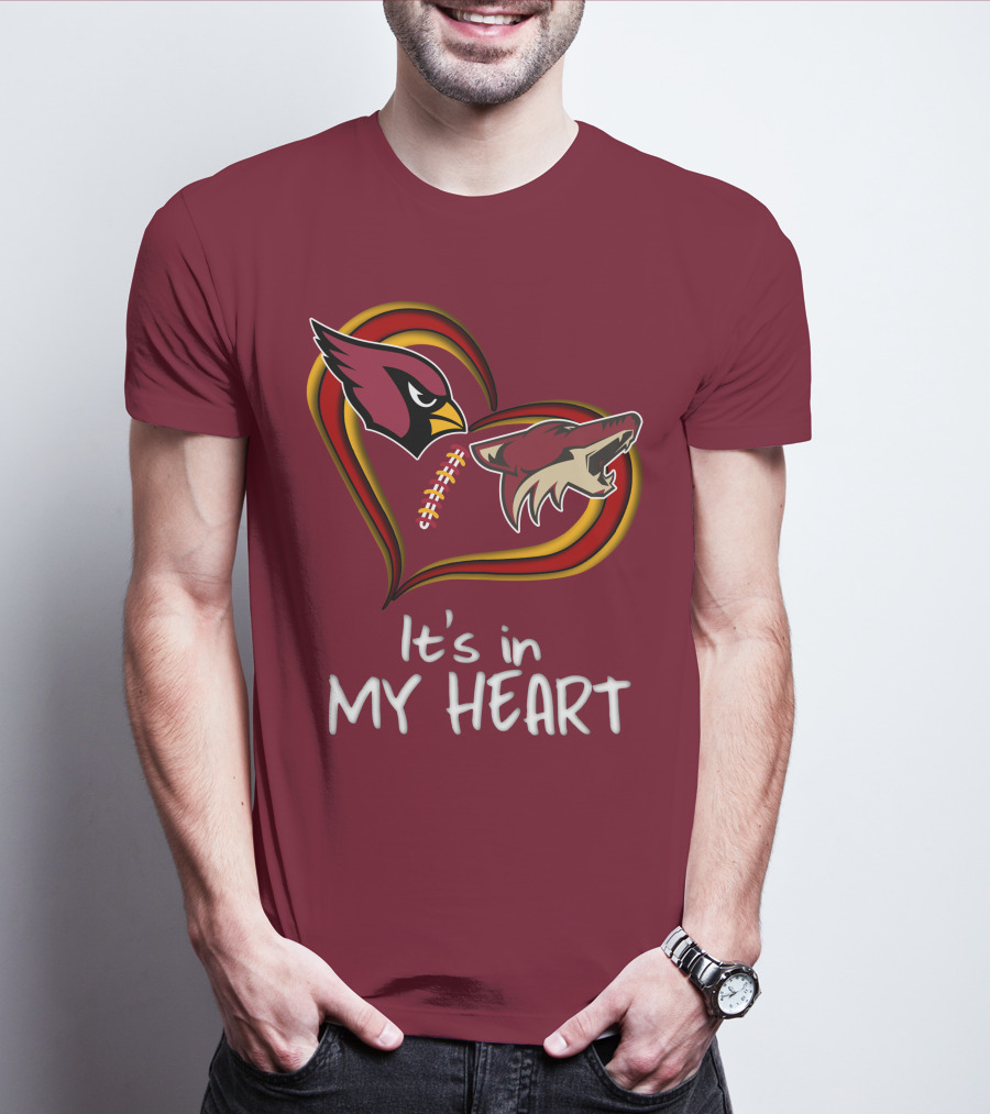 Arizona Cardinals Coyotes It's In My Heart T-Shirt