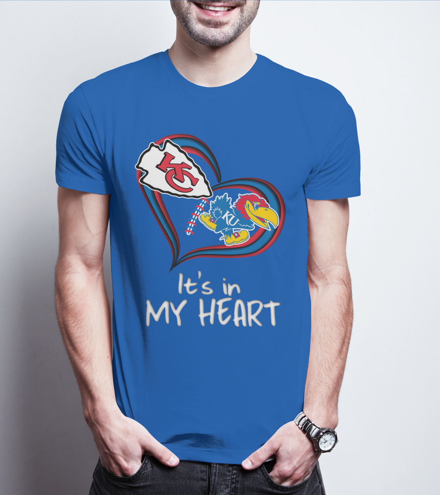 Kansas City Chiefs And Kansas Jayhawks It's In My Heart T-Shirt