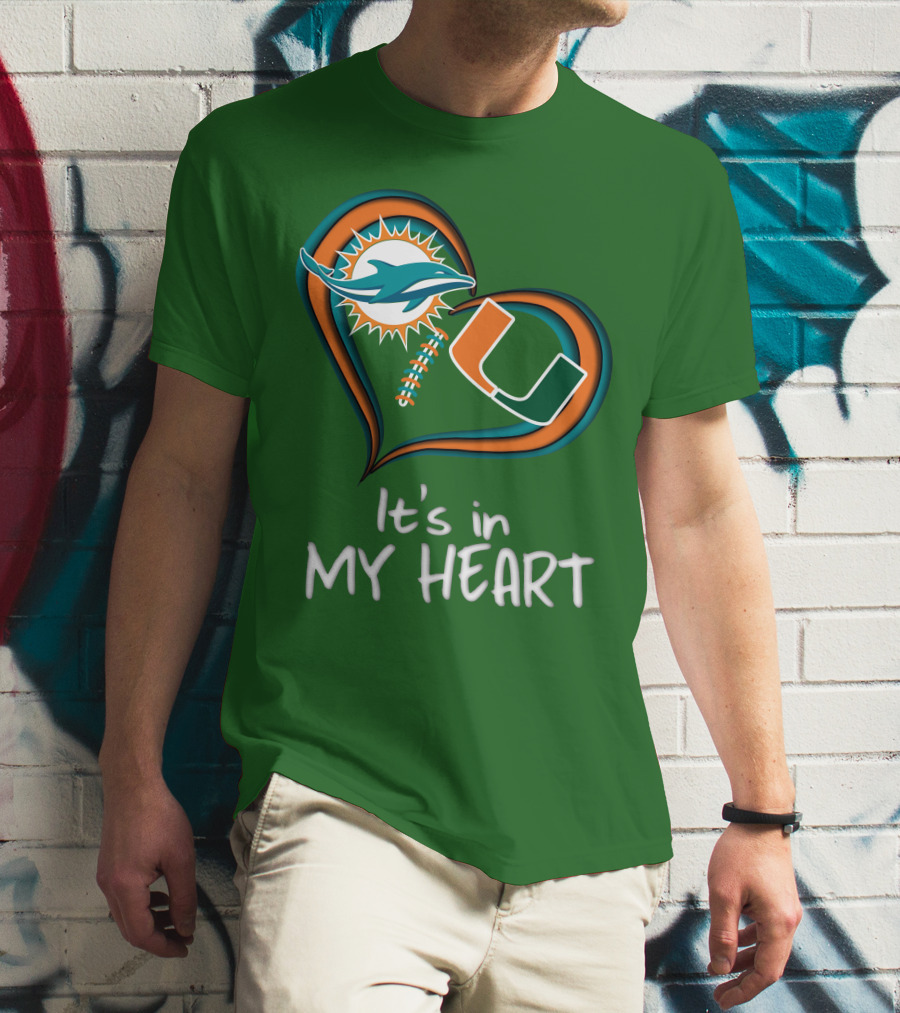Dolphins Hurricanes It's In My Heart T-Shirt
