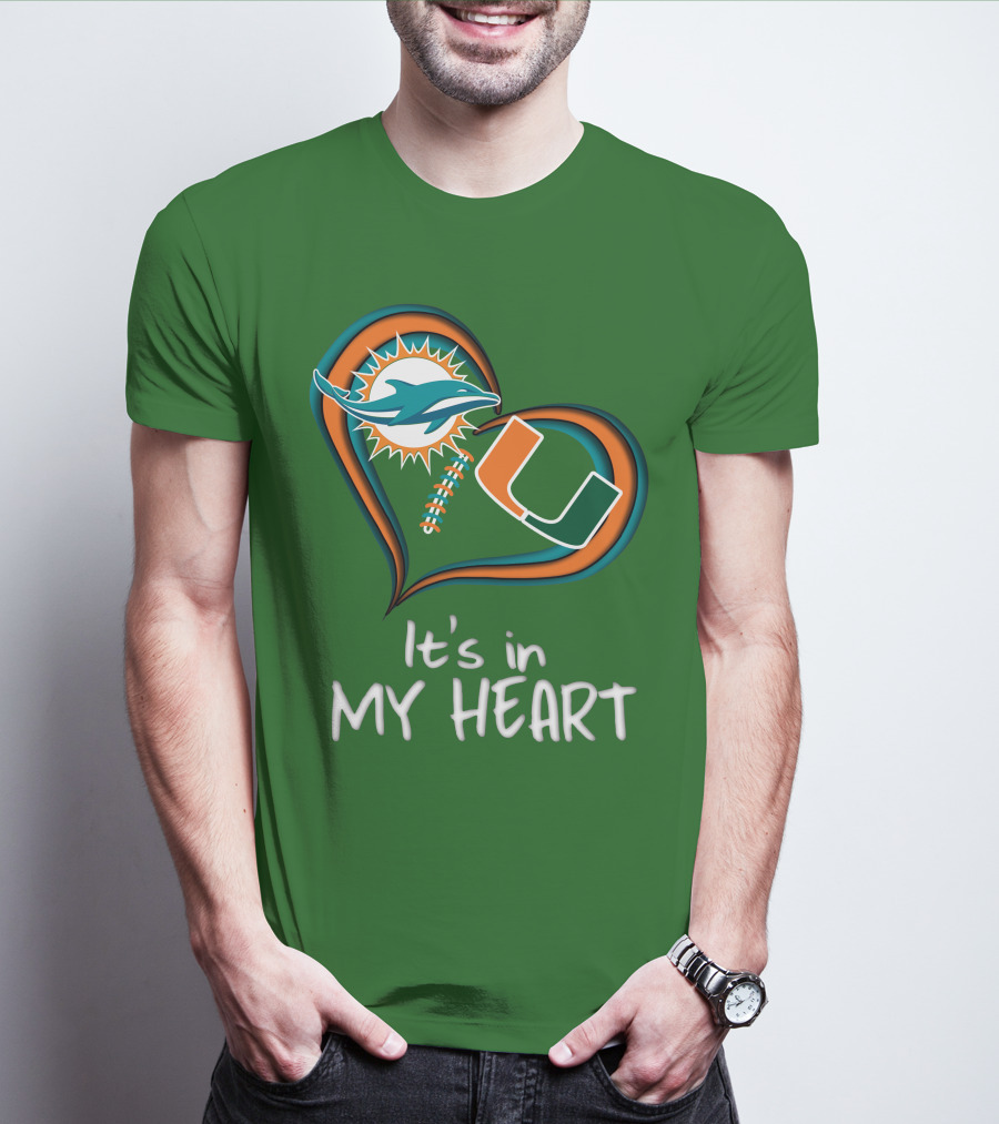 Dolphins Hurricanes It's In My Heart T-Shirt
