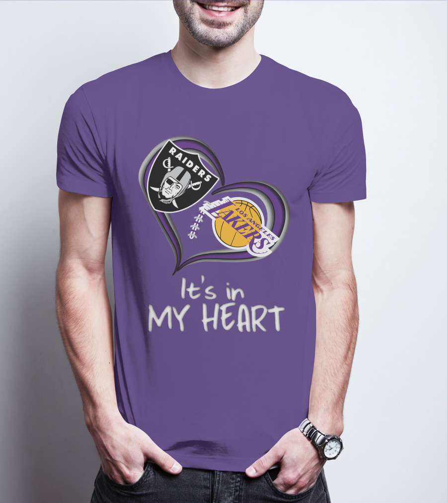 Raiders Lakers It's In My Heart T-Shirt