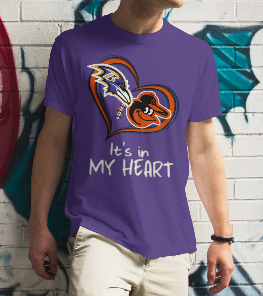 Ravens Orioles It's In My Heart T-Shirt