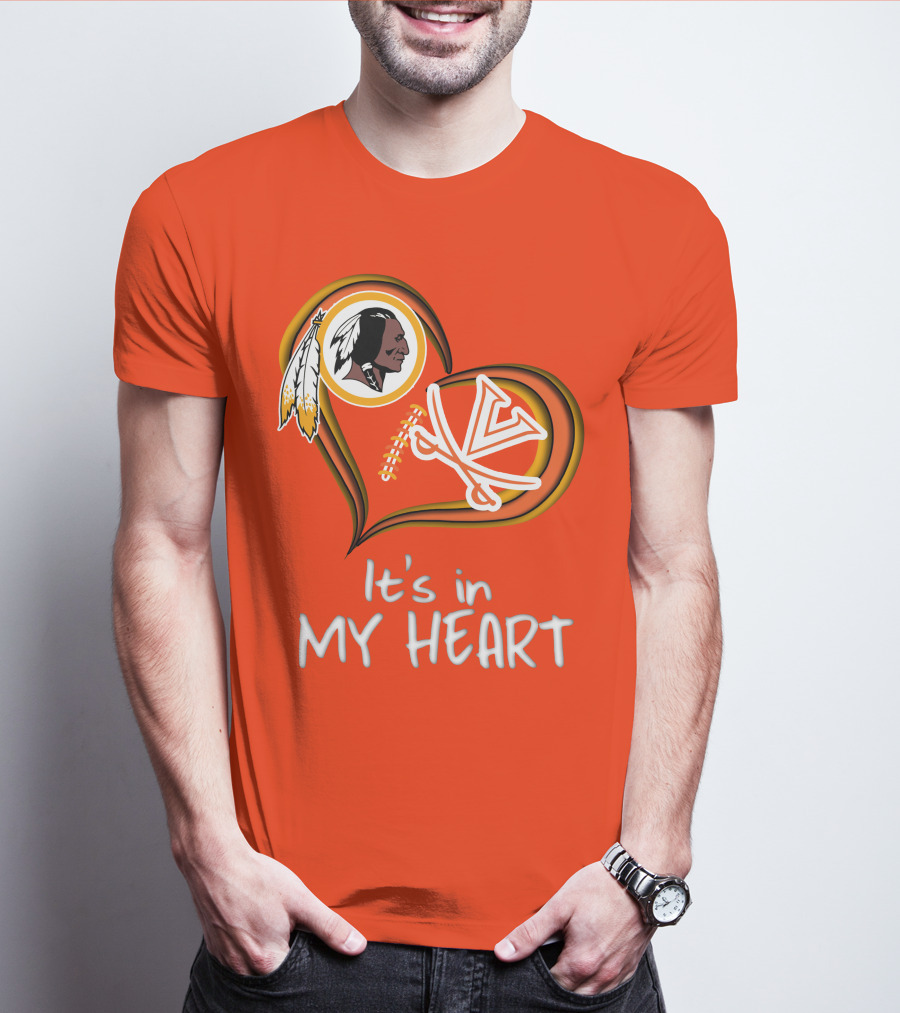 Redskins Virginia Cavaliers It's In My Heart T-Shirt