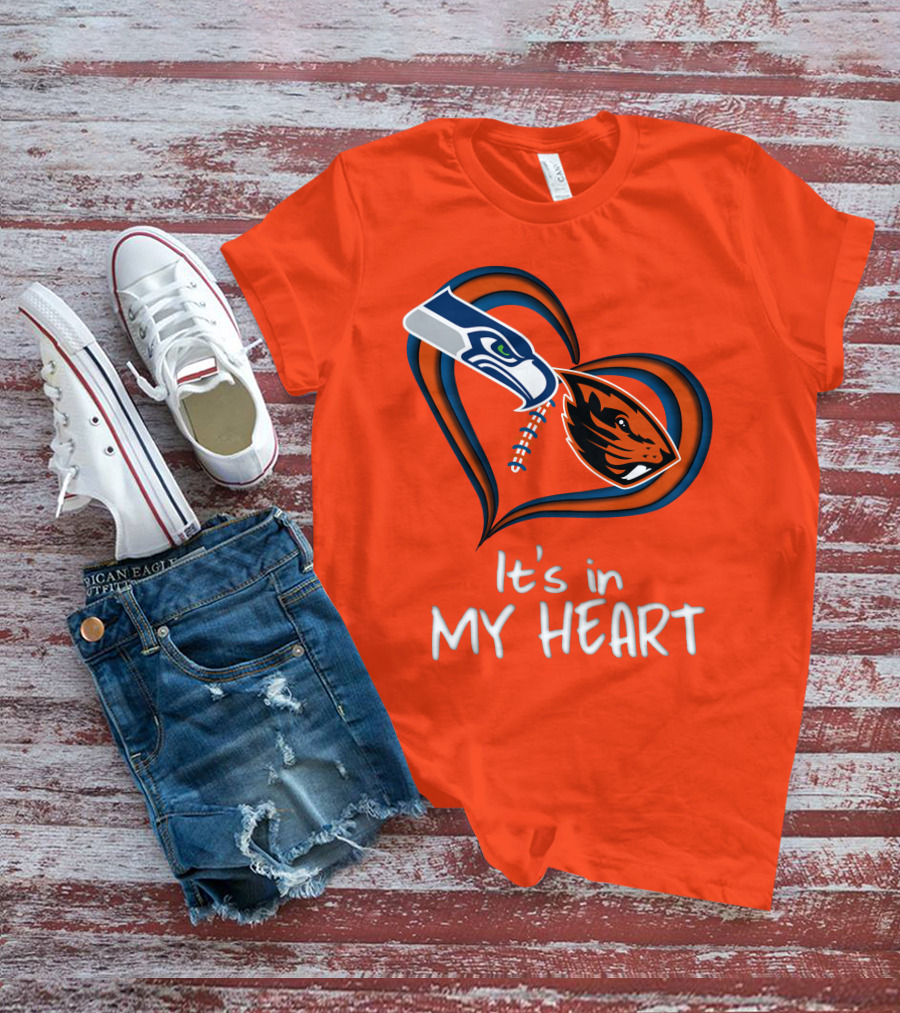 Seahawks And Beavers It's In My Heart T-Shirt