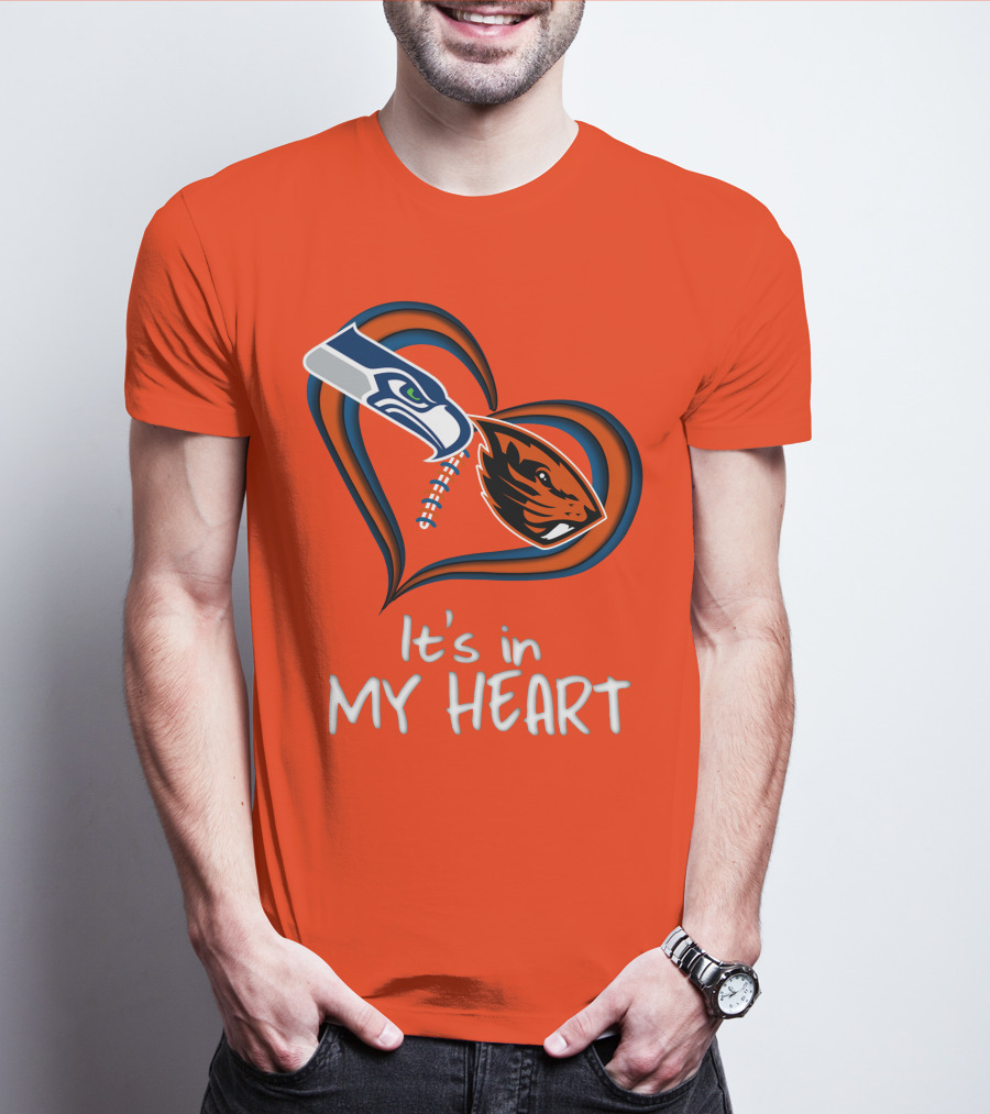 Seahawks And Beavers It's In My Heart T-Shirt