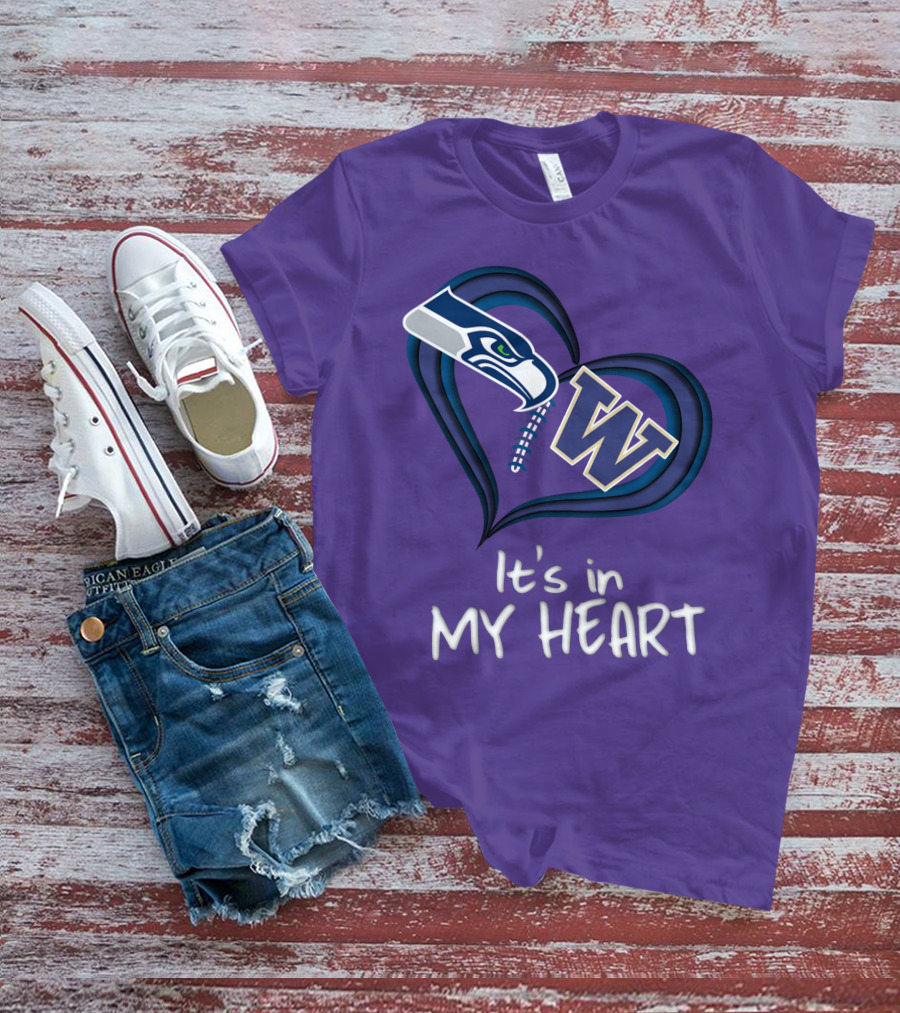Seahawks Huskies It's In My Heart T-Shirt