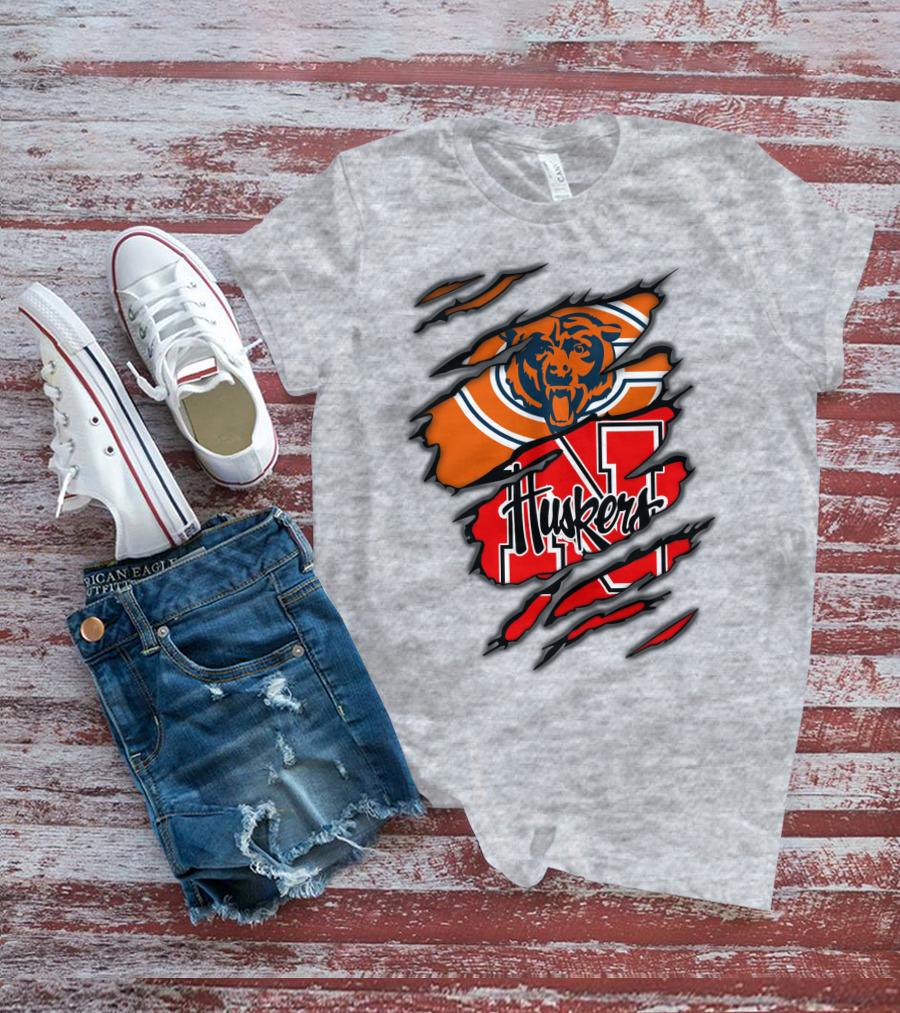Bears Huskers Claw Mark T-Shirt