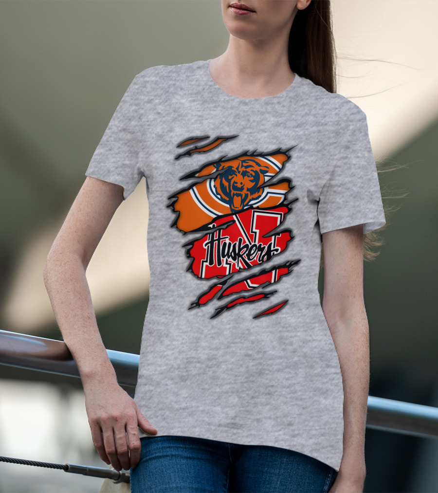 Bears Huskers Claw Mark T-Shirt