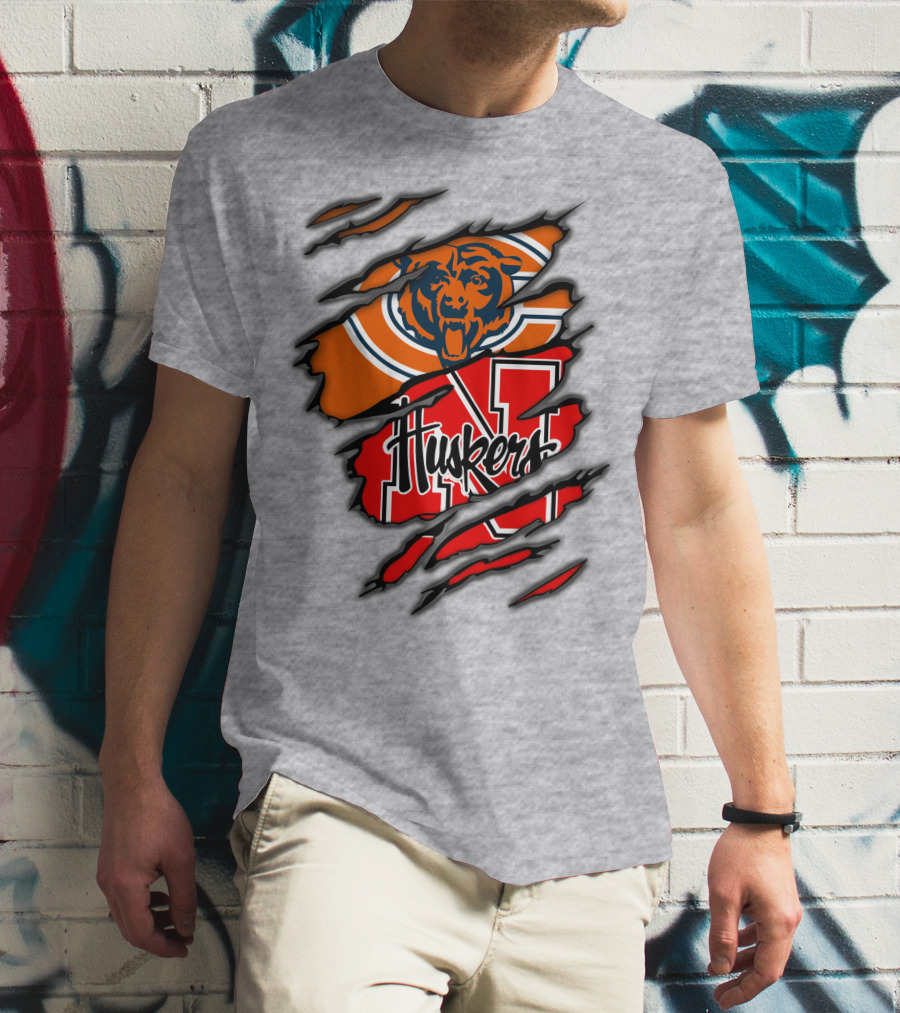 Bears Huskers Claw Mark T-Shirt
