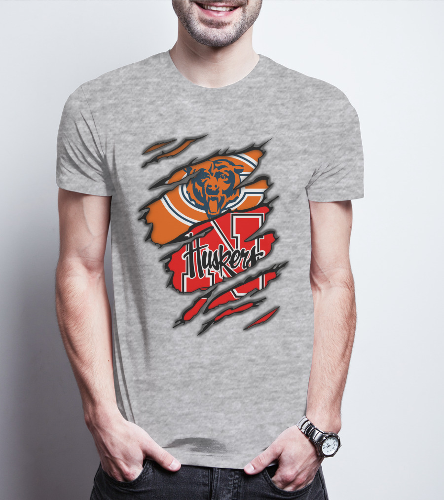 Bears Huskers Claw Mark T-Shirt