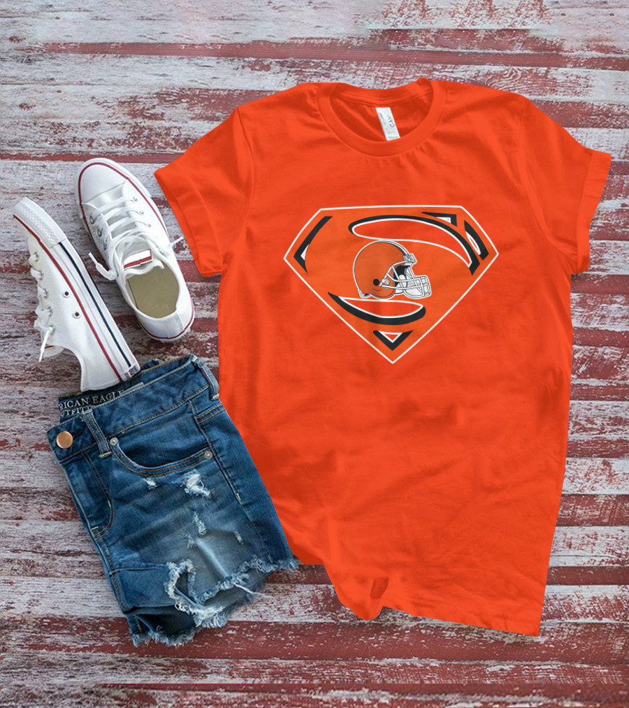 Cleveland Browns Football Helmet Superhero T-Shirt