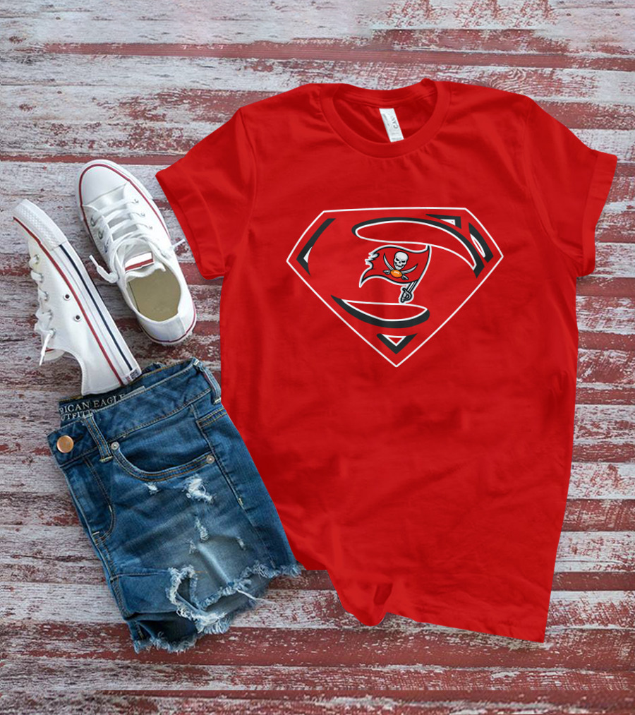 Tampa Bay Buccaneers Super Logo Red And Black T-Shirt
