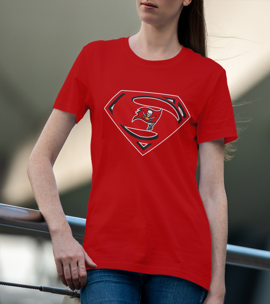 Tampa Bay Buccaneers Super Logo Red And Black T-Shirt