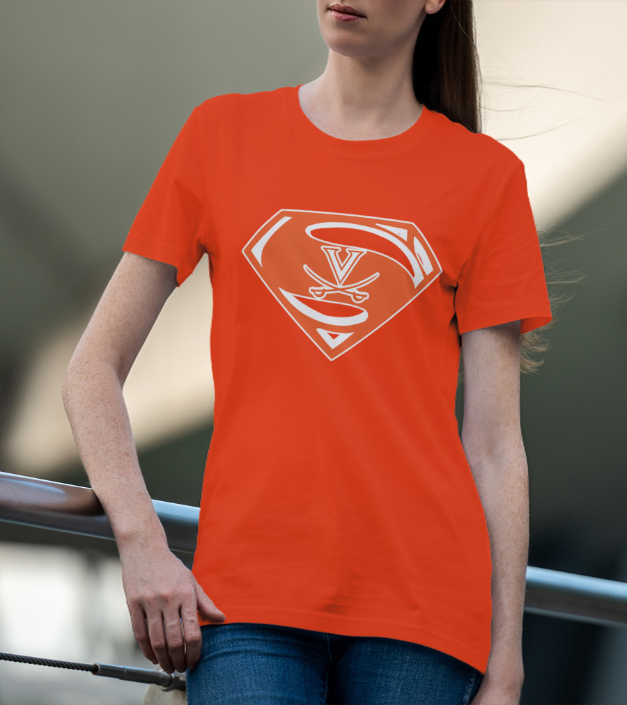 Cavaliers Orange S Shield With V And Crossed Swords T-Shirt
