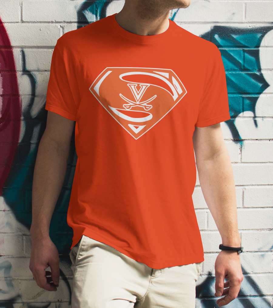 Cavaliers Orange S Shield With V And Crossed Swords T-Shirt