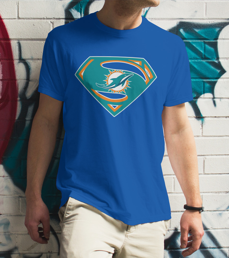 Miami Dolphins Super S Logo Mashup T-Shirt