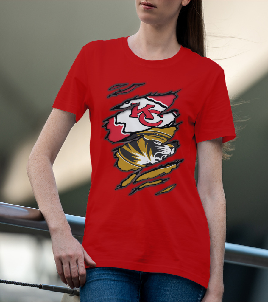 KC Chiefs Missouri Tigers Claw T-Shirt