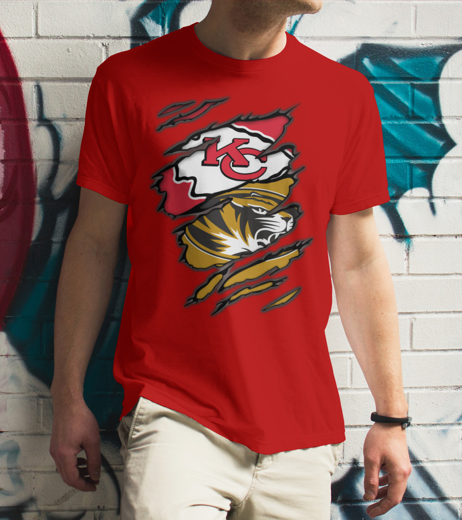 KC Chiefs Missouri Tigers Claw T-Shirt