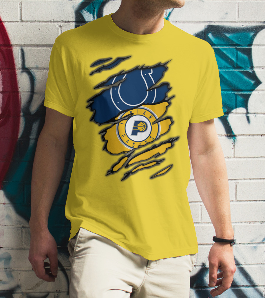 Indianapolis Colts Pacers Logos Collaboration T-Shirt