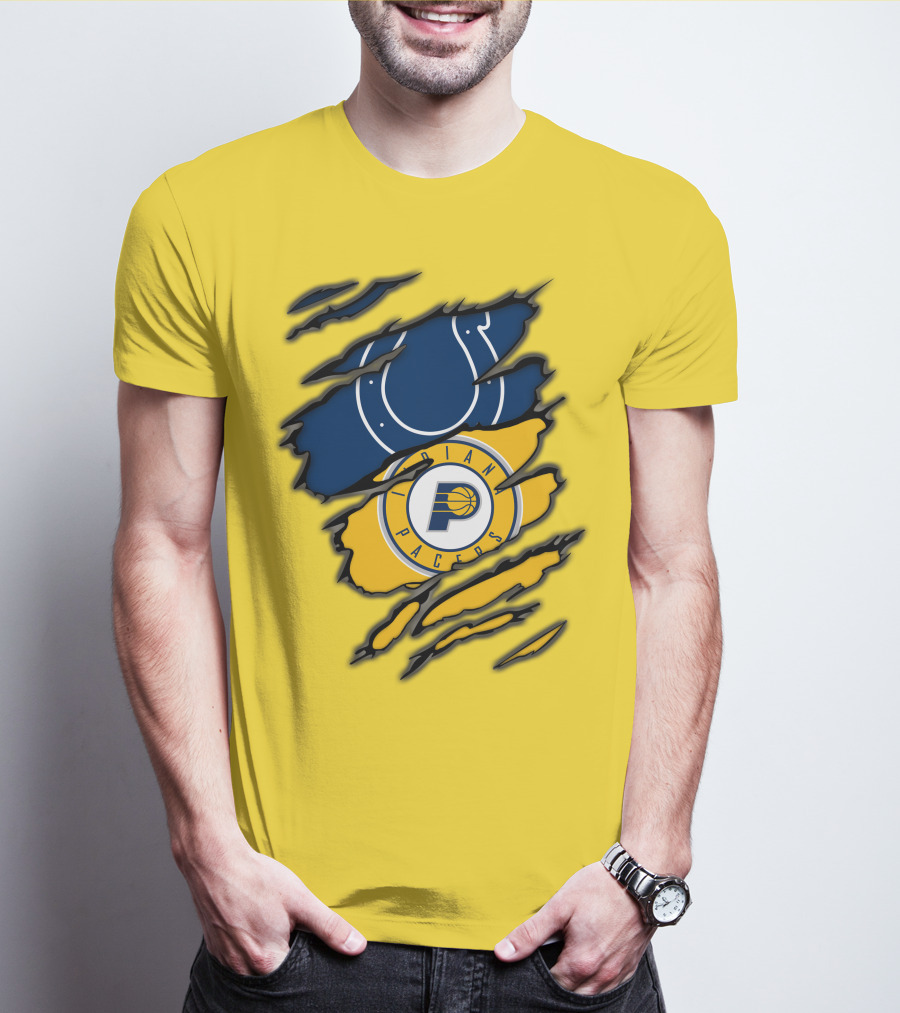 Indianapolis Colts Pacers Logos Collaboration T-Shirt