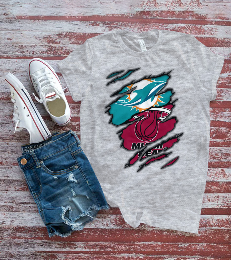 Miami Dolphins Miami Heat T-Shirt