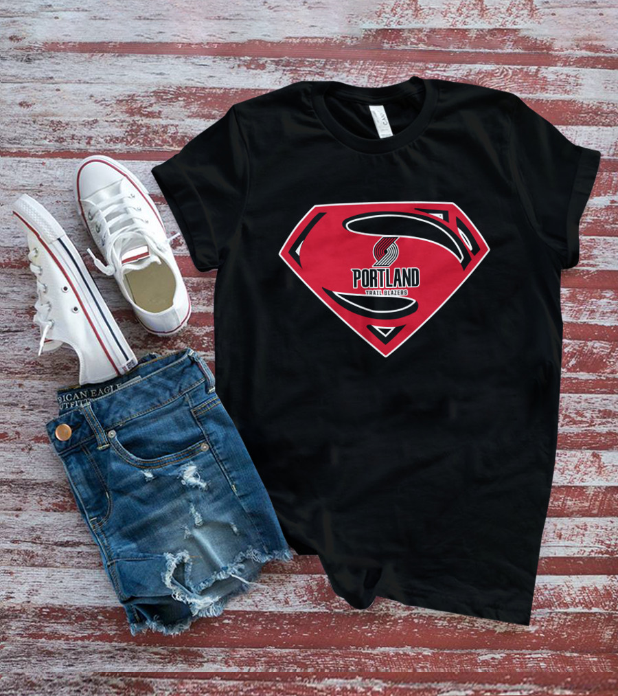 Portland Trail Blazers Superman T-Shirt