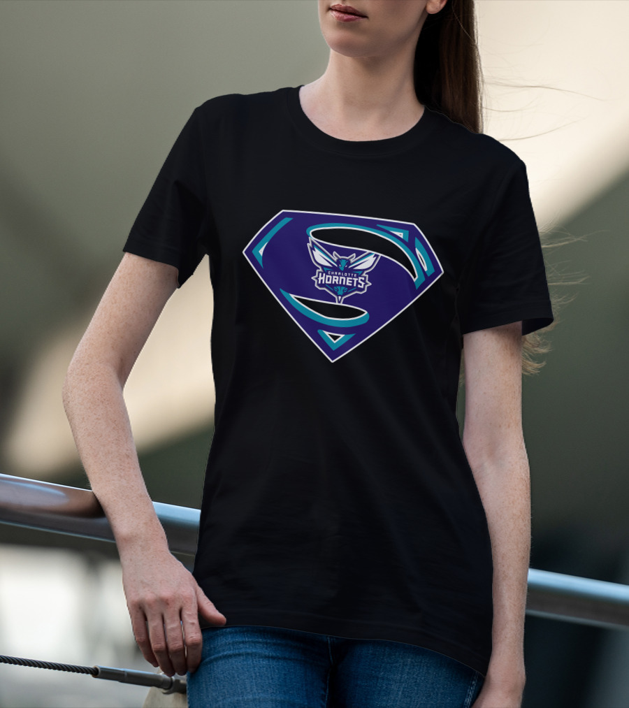 Charlotte Hornets Superman T-Shirt