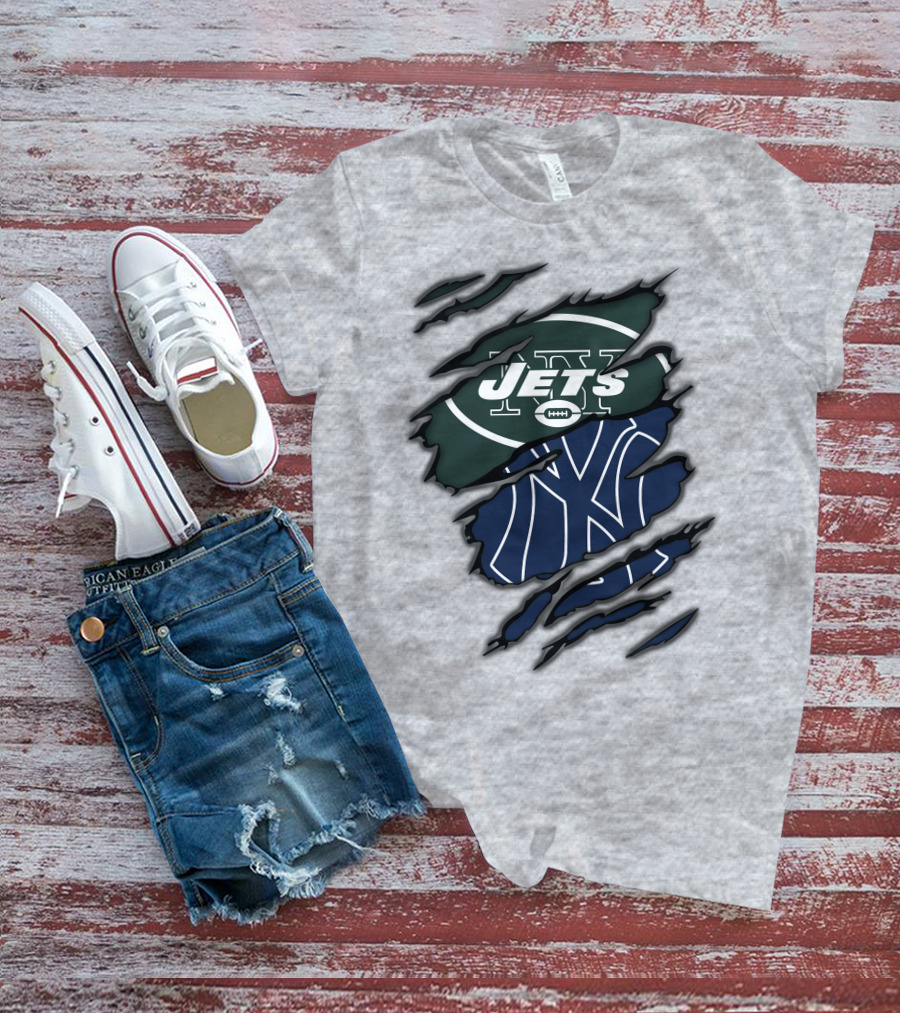 Jets Yankees Ny Football Baseball Logos T-Shirt