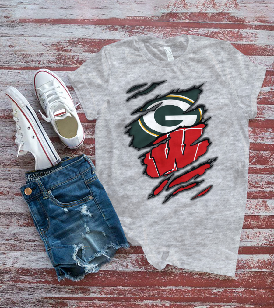 Packers Badgers Green Bay Wisconsin Football Fans T-Shirt