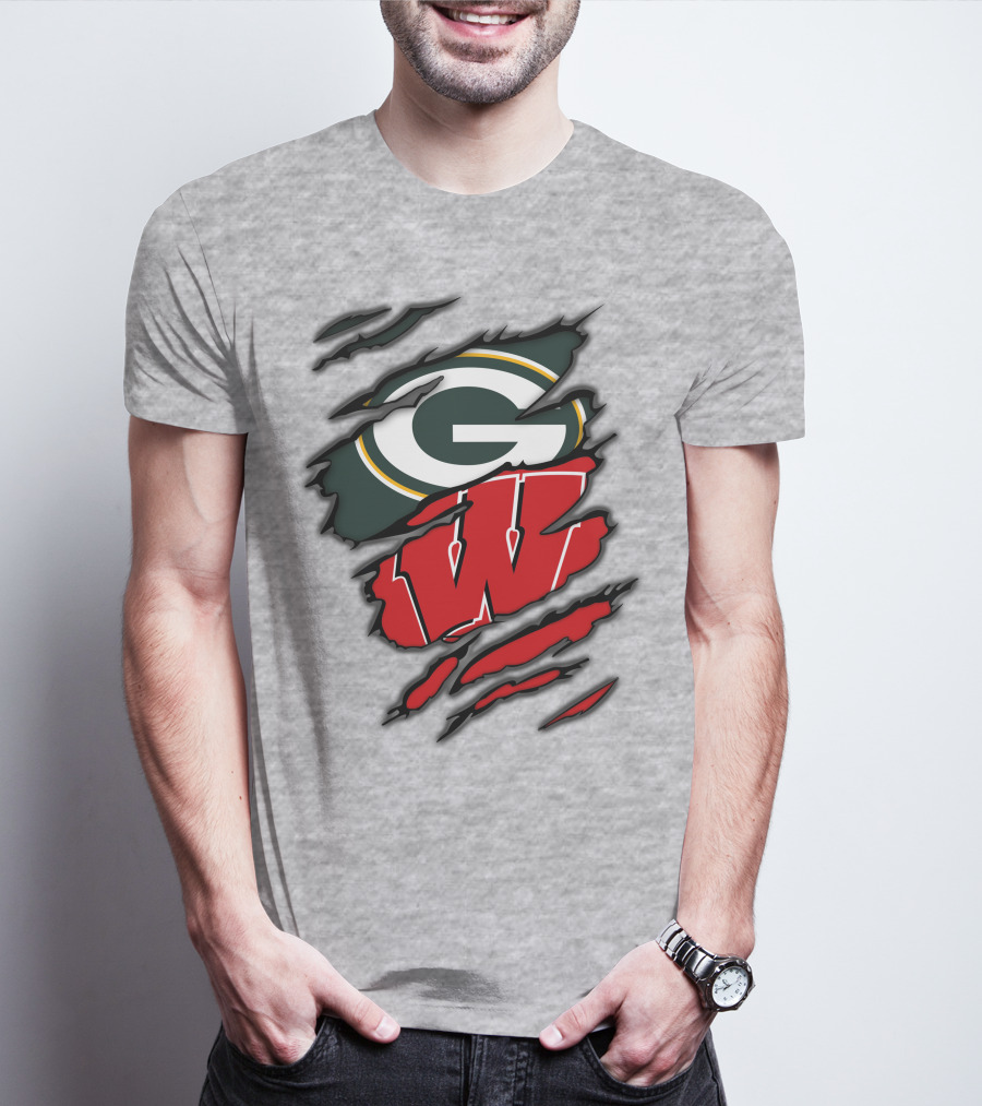 Packers Badgers Green Bay Wisconsin Football Fans T-Shirt