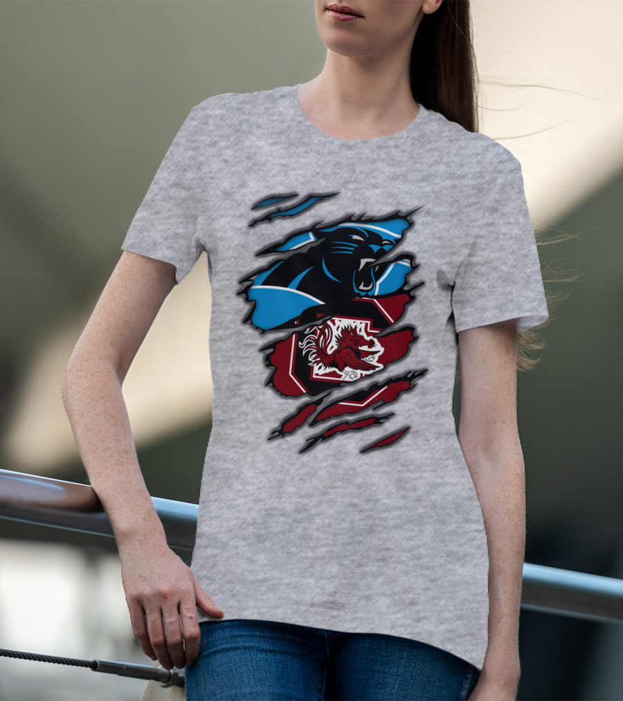 Panthers Gamecocks Claw Mark Fusion T-Shirt