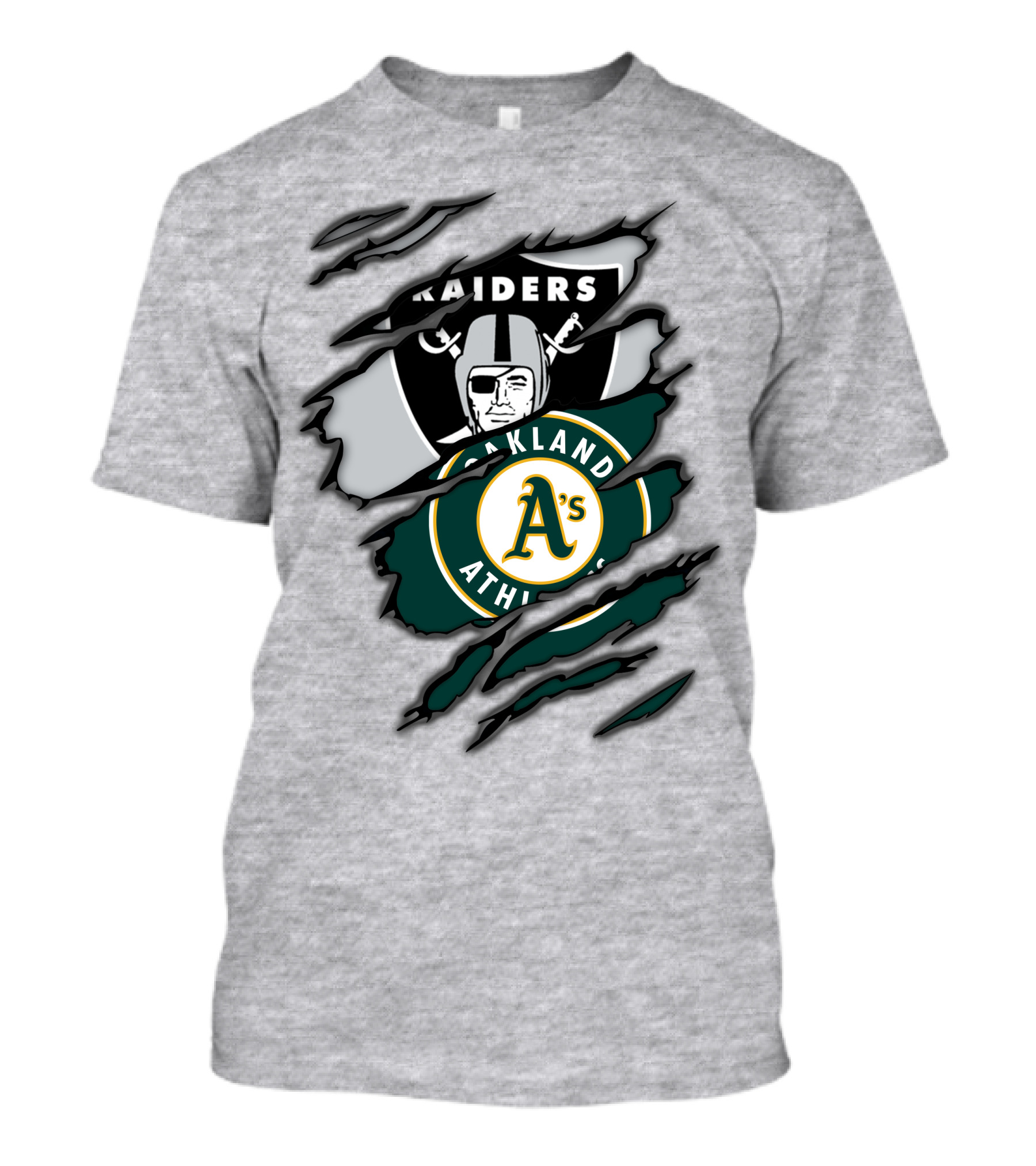 Raiders Oakland Athletics A's Logo Crossover T-Shirt