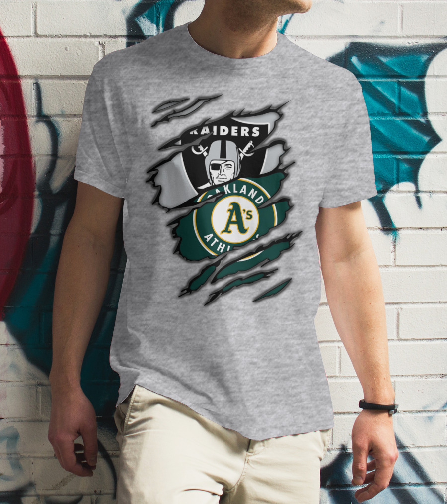 Raiders Oakland Athletics A's Logo Crossover T-Shirt