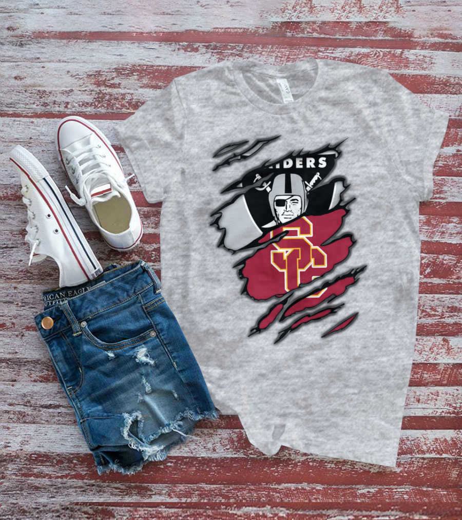 Raiders USC Trojans Crossover T-Shirt
