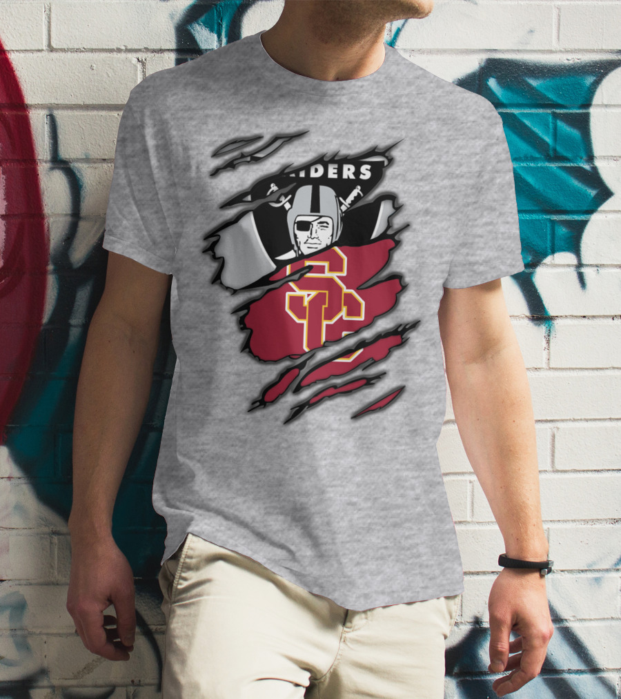 Raiders USC Trojans Crossover T-Shirt