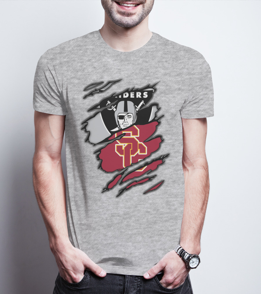 Raiders USC Trojans Crossover T-Shirt