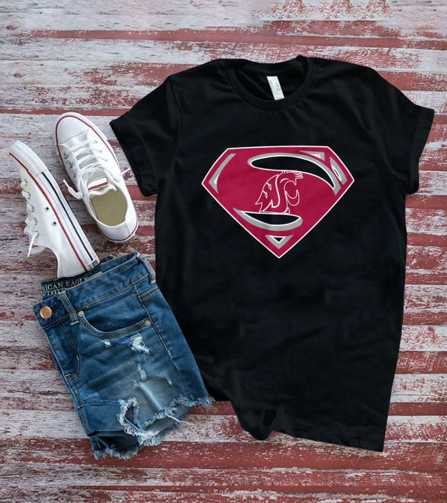 Washington State University Cougars Superman T-Shirt