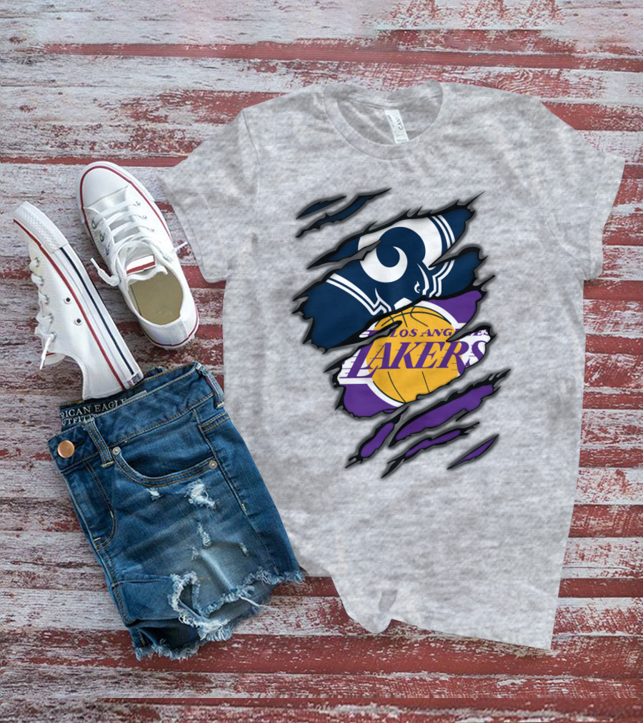Los Angeles Rams Lakers NFL NBA Crossover T-Shirt