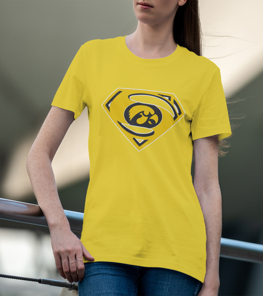 Superman Iowa Hawkeyes Emblem T-Shirt