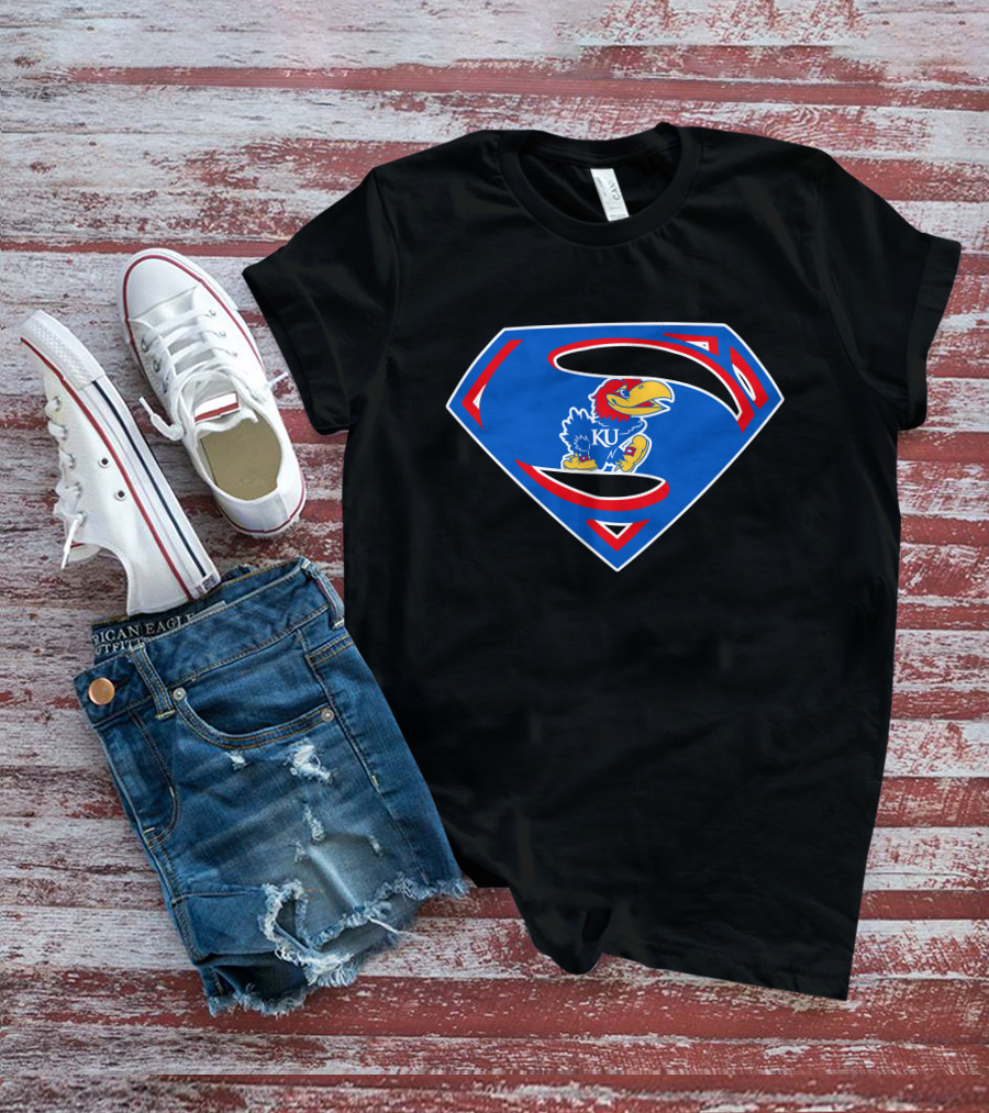 KU Superman Jayhawks T-Shirt
