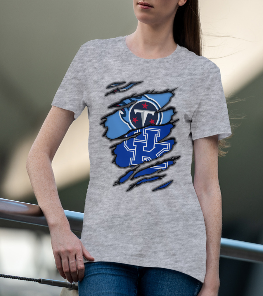 Tennessee Titans University Of Kentucky Wildcats Crossover T-Shirt