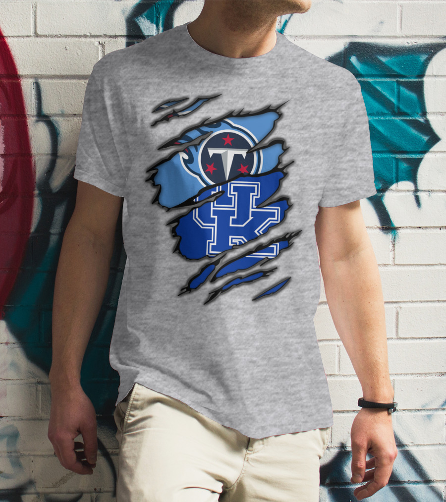 Tennessee Titans University Of Kentucky Wildcats Crossover T-Shirt