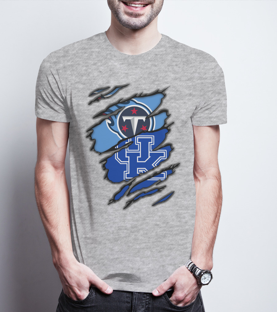 Tennessee Titans University Of Kentucky Wildcats Crossover T-Shirt