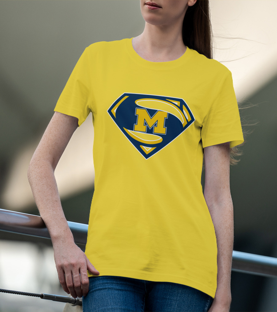 Michigan Wolverines Superman Logo Mashup T-Shirt