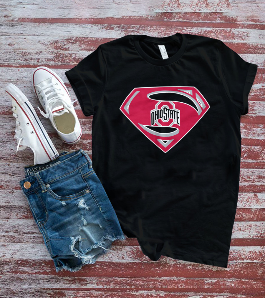 Superman Logo Ohio State Buckeyes Emblem T-Shirt