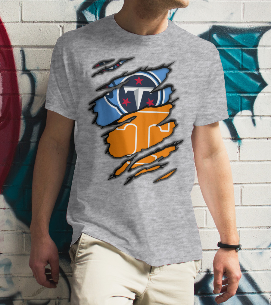 Tennessee Titans And Vols Logo Mashup T-Shirt