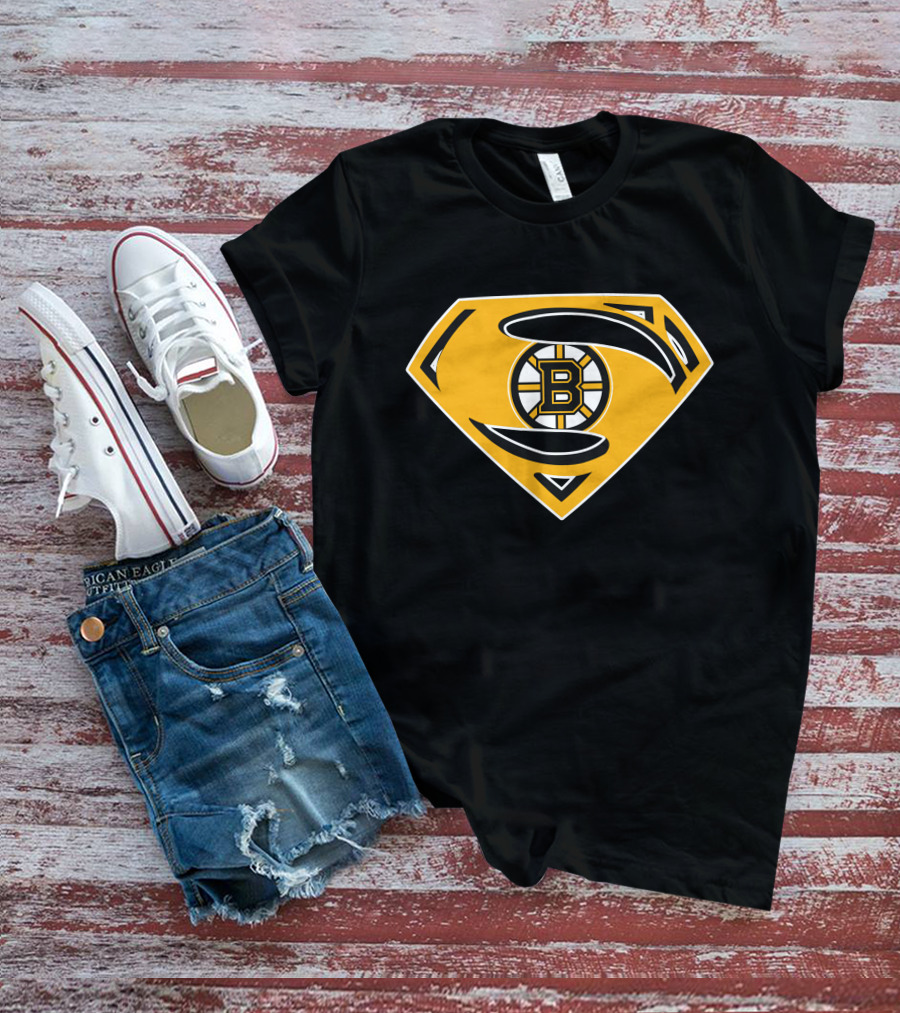 Superman Boston Bruins Iconic Emblem T-Shirt