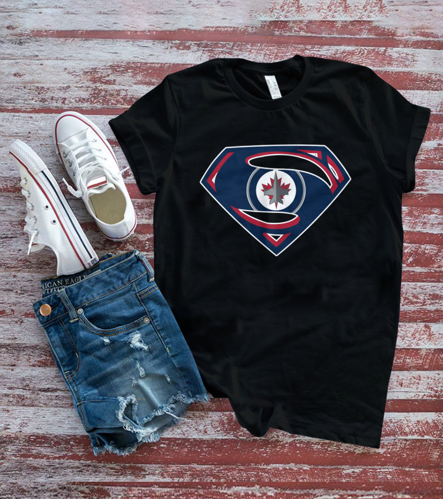 Winnipeg Jets Superman Symbol Fusion T-Shirt