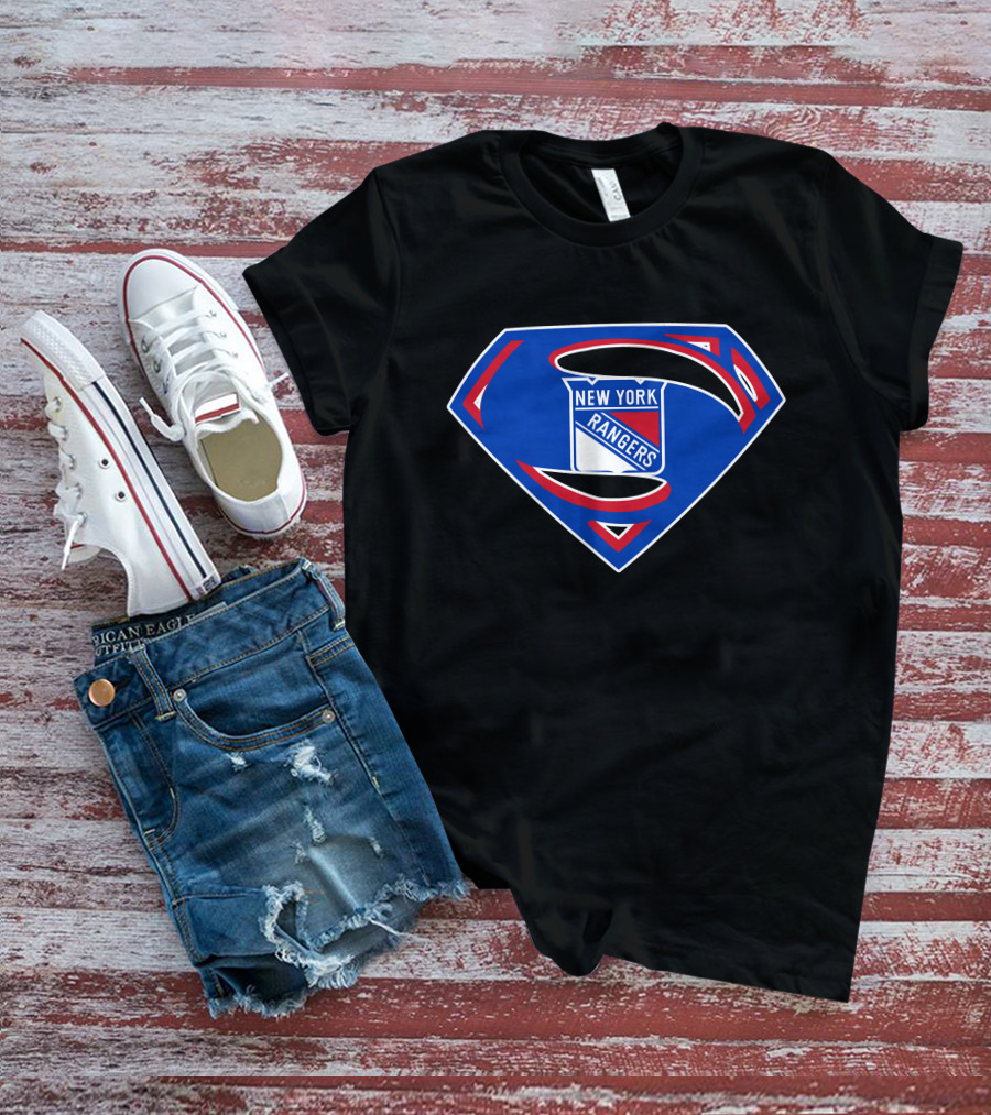 New York Rangers Superman Shield T-Shirt